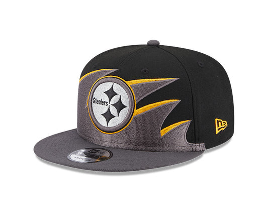 Pittsburgh Steelers NFL New Era Tidal Wave 9FIFTY Snapback Hat - Black/Graphite