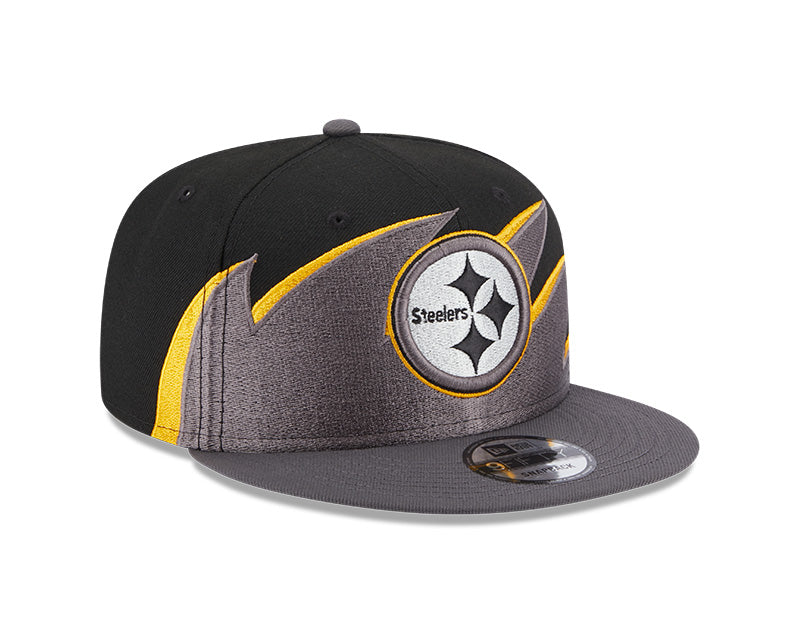 Pittsburgh Steelers NFL New Era Tidal Wave 9FIFTY Snapback Hat - Black/Graphite