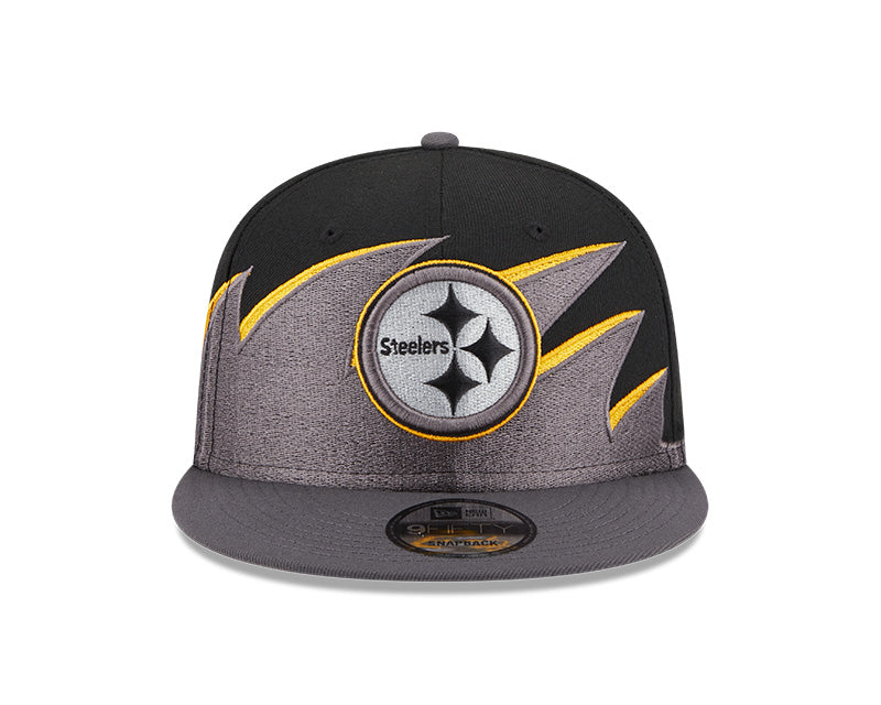 Pittsburgh Steelers NFL New Era Tidal Wave 9FIFTY Snapback Hat - Black/Graphite