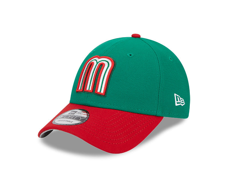 MEXICO Baseball New Era 2023 World Baseball Classic 9Forty Curved Adjustable Hat - Green/Red