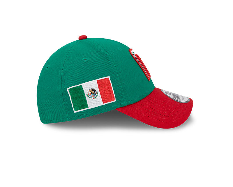 MEXICO Baseball New Era 2023 World Baseball Classic 9Forty Curved Adjustable Hat - Green/Red