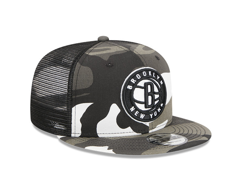 Brooklyn Nets New Era URBAN CAMO Mesh Trucker 9FIFTY Snapback Hat - Camo