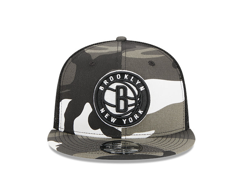 Brooklyn Nets New Era URBAN CAMO Mesh Trucker 9FIFTY Snapback Hat - Camo