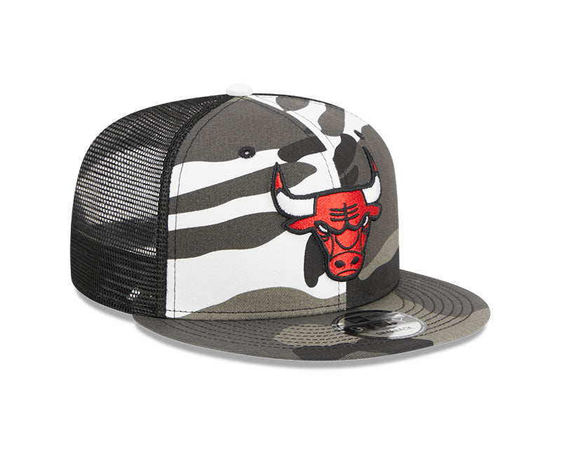 Chicago Bulls New Era URBAN CAMO Mesh Trucker 9FIFTY Snapback Hat - Camo