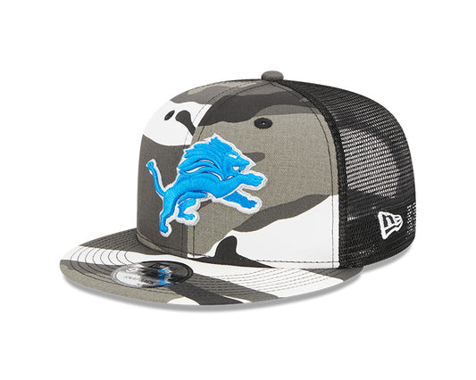Detroit Lions New Era URBAN CAMO Mesh Trucker 9FIFTY Snapback Hat - Camo
