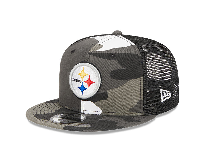 Pittsburgh Steelers New Era URBAN CAMO Mesh Trucker 9FIFTY Snapback Hat - Camo