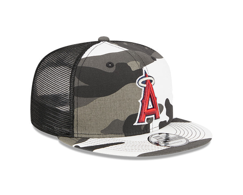 Los Angeles Angels New Era URBAN CAMO Mesh Trucker 9FIFTY Snapback Hat - Camo