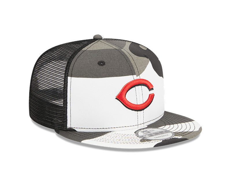 Cincinnati Reds New Era URBAN CAMO Mesh Trucker 9FIFTY Snapback Hat - Camo