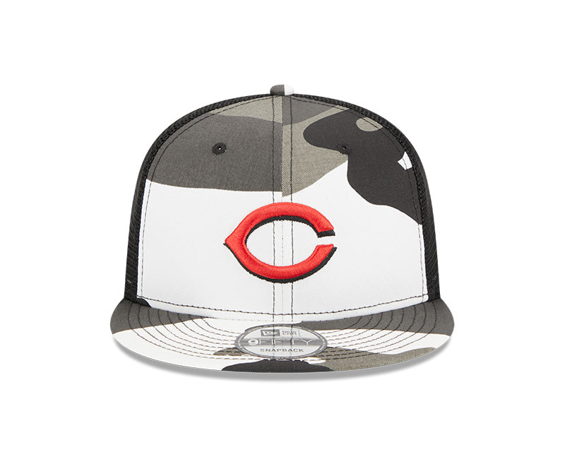 Cincinnati Reds New Era URBAN CAMO Mesh Trucker 9FIFTY Snapback Hat - Camo