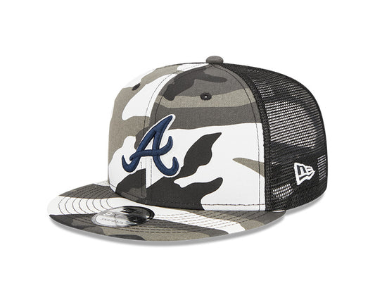 Atlanta Braves New Era URBAN CAMO Mesh Trucker 9FIFTY Snapback Hat - Camo