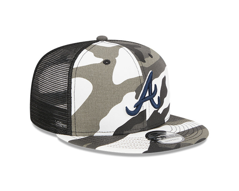 Atlanta Braves New Era URBAN CAMO Mesh Trucker 9FIFTY Snapback Hat - Camo