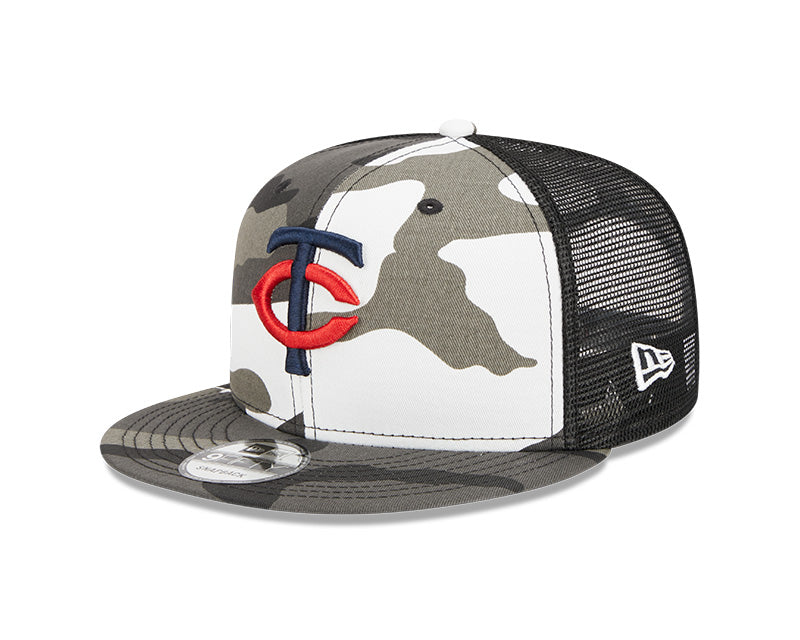 Minnesota Twins New Era URBAN CAMO Mesh Trucker 9FIFTY Snapback Hat - Camo