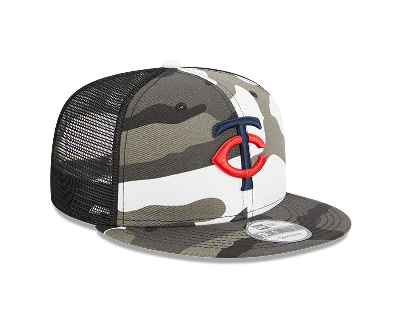 Minnesota Twins New Era URBAN CAMO Mesh Trucker 9FIFTY Snapback Hat - Camo