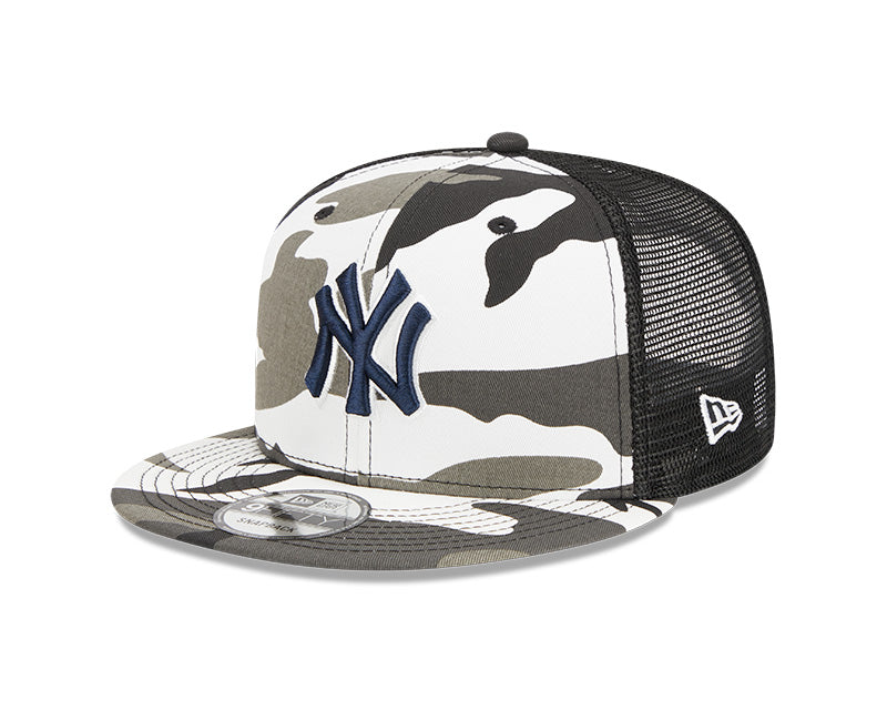New York Yankees New Era URBAN CAMO Mesh Trucker 9FIFTY Snapback Hat - Camo