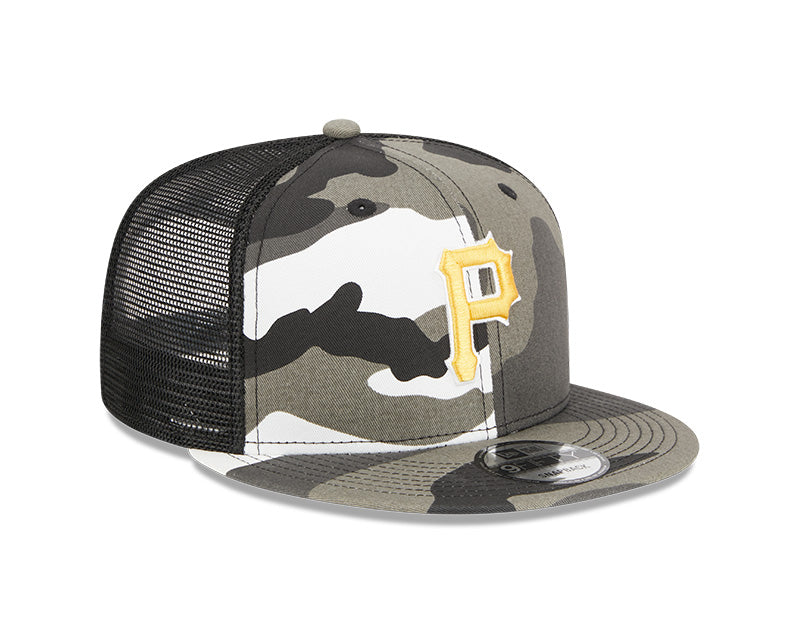 Pittsburgh Pirates New Era URBAN CAMO Mesh Trucker 9FIFTY Snapback Hat - Camo