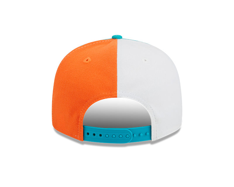 Miami Dolphins New Era 2023 NFL Sideline 9FIFTY Snapback Hat - Orange/Aqua