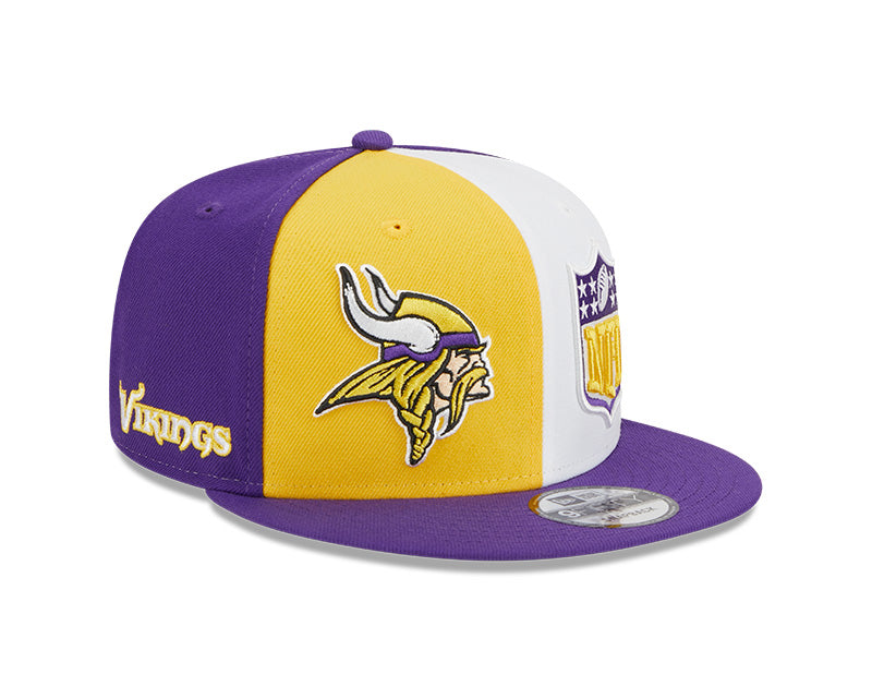 Minnesota Vikings New Era 2023 NFL Sideline 9FIFTY Snapback Hat - Yellow/Purple
