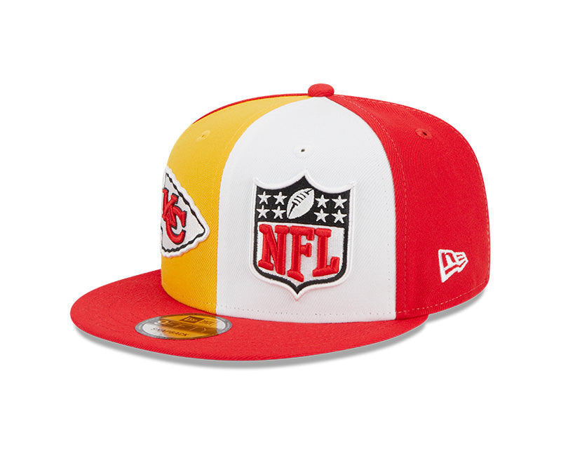 Kansas City Chiefs New Era 2023 NFL Sideline 9FIFTY Snapback Hat - Yellow/Red