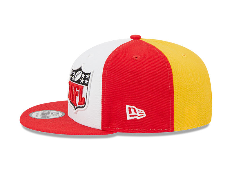 Kansas City Chiefs New Era 2023 NFL Sideline 9FIFTY Snapback Hat - Yellow/Red