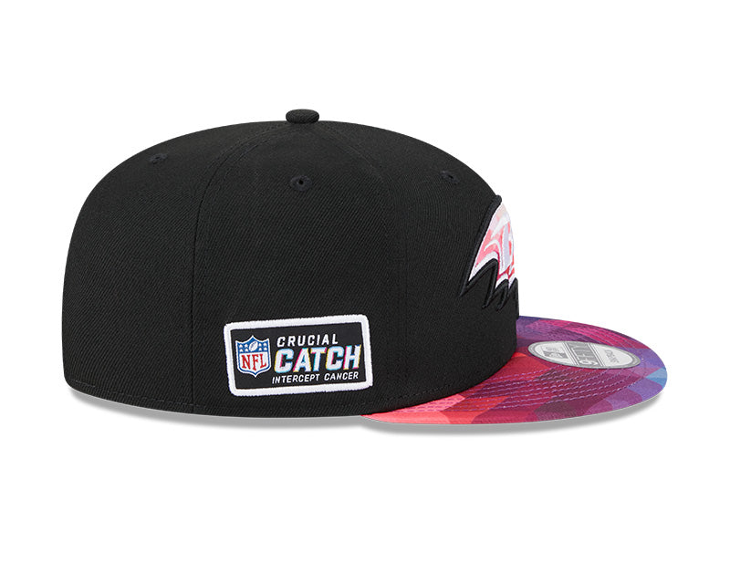 Baltimore Ravens New Era 2023 NFL Crucial Catch 9Fifty Snapback Hat - Black/Pink