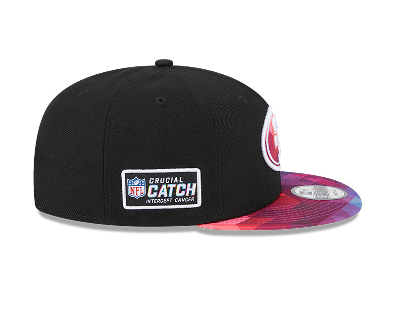 San Francisco 49ers New Era 2023 NFL Crucial Catch 9Fifty Snapback Hat - Black/Pink
