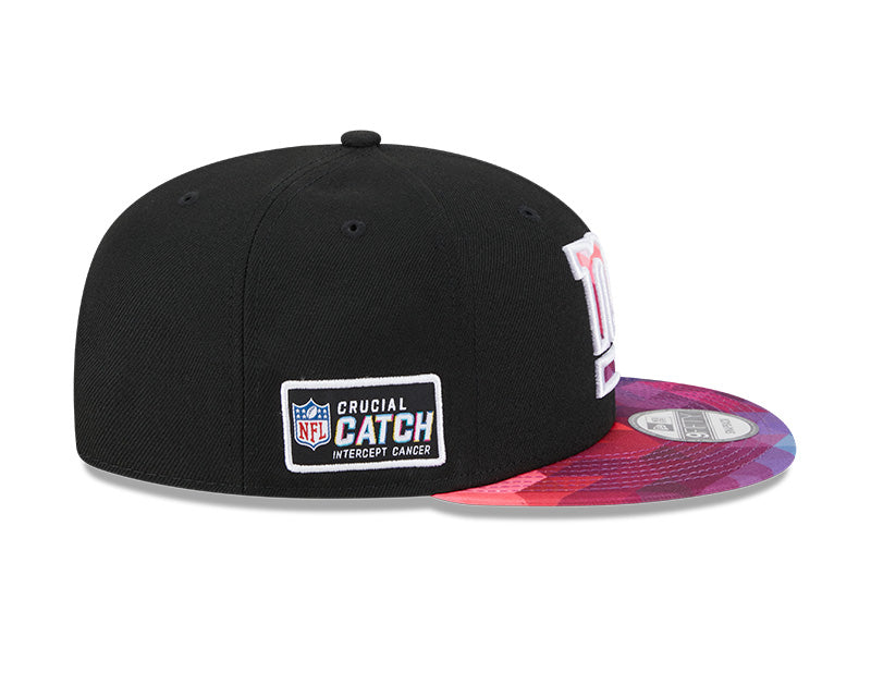 New York Giants New Era 2023 NFL Crucial Catch 9Fifty Snapback Hat - Black/Pink