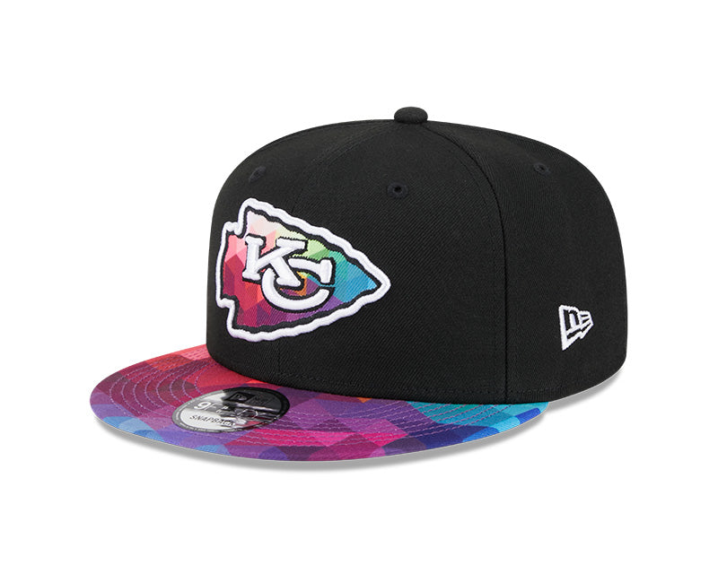 Kansas City Chiefs New Era 2023 NFL Crucial Catch 9Fifty Snapback Hat - Black/Pink