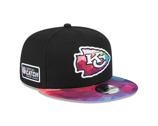 Kansas City Chiefs New Era 2023 NFL Crucial Catch 9Fifty Snapback Hat - Black/Pink