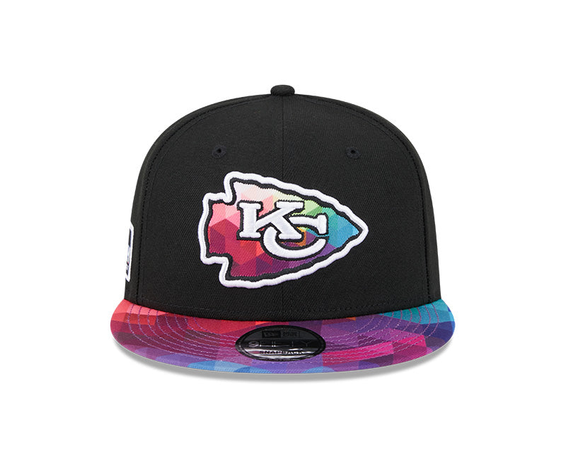Kansas City Chiefs New Era 2023 NFL Crucial Catch 9Fifty Snapback Hat - Black/Pink