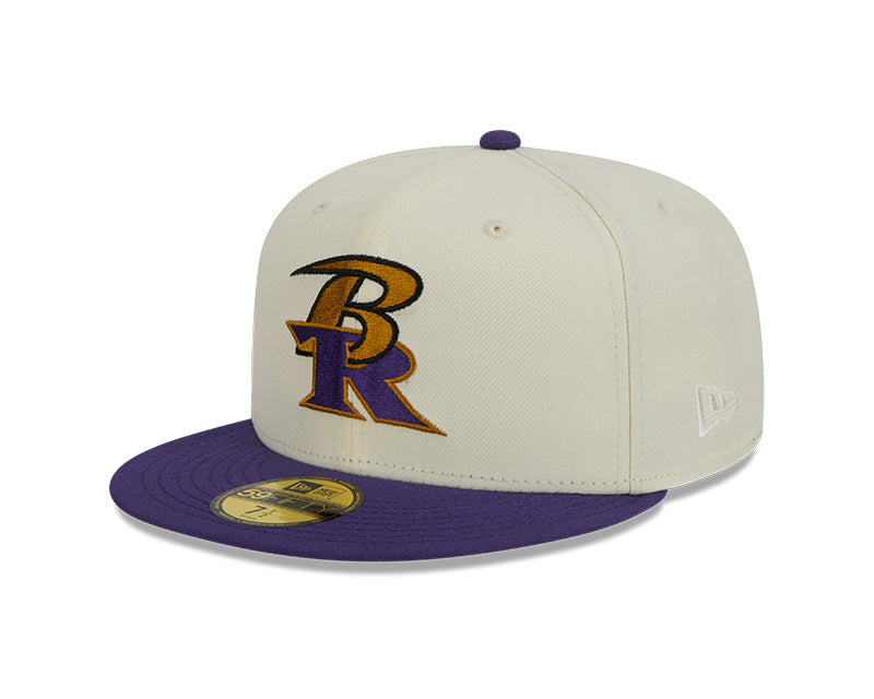 Baltimore Ravens New Era CITY ORIGINALS 59Fifty Fitted Hat - Chrome/Purple