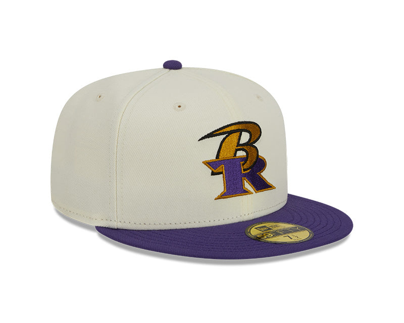 Baltimore Ravens New Era CITY ORIGINALS 59Fifty Fitted Hat - Chrome/Purple