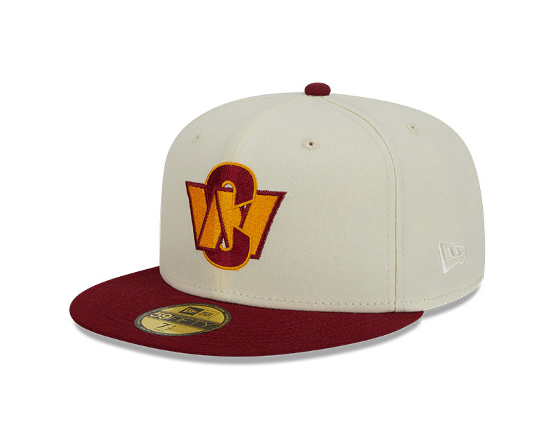 Washington Commanders New Era CITY ORIGINALS 59Fifty Fitted Hat - Chrome/Burgundy