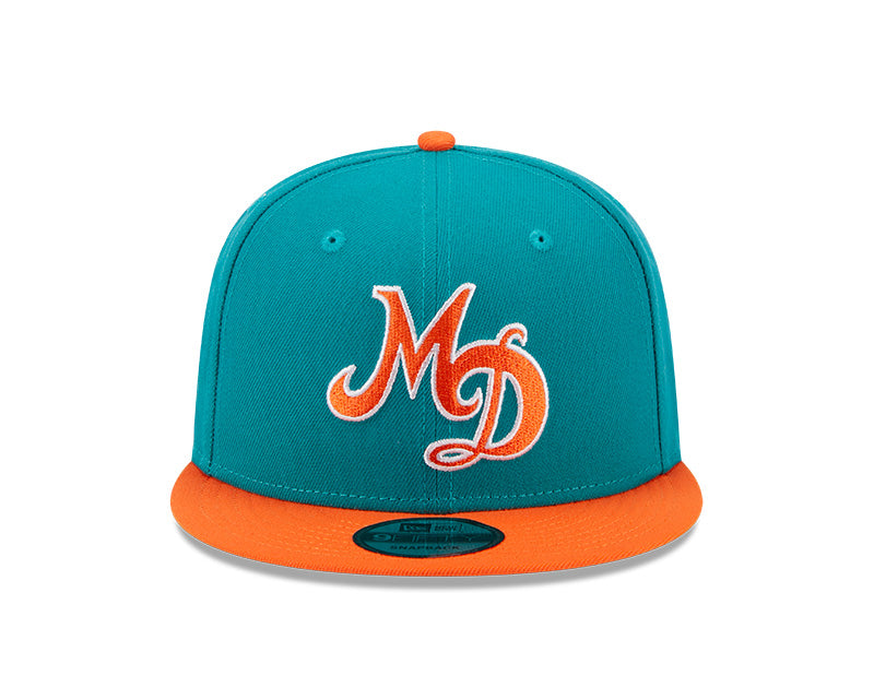 Miami Dolphins New Era CITY ORIGINALS 9Fifty Snapback Hat - Aqua/Orange