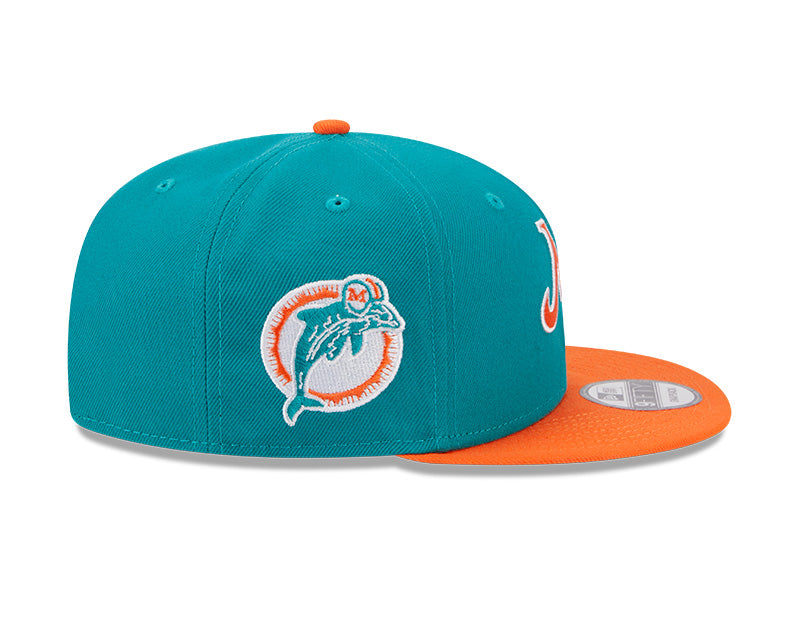 Miami Dolphins New Era CITY ORIGINALS 9Fifty Snapback Hat - Aqua/Orange