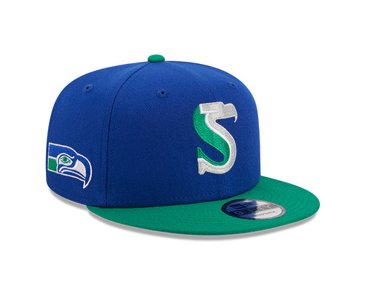 Seattle Seahawks New Era CITY ORIGINALS 9Fifty Snapback Hat - Blue/Green