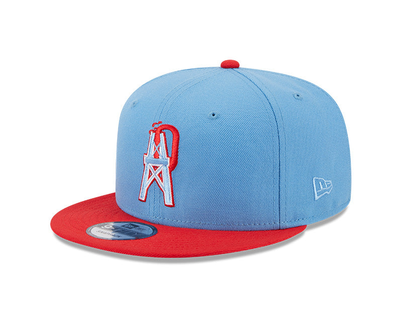 Houston Oilers New Era CITY ORIGINALS 9Fifty Snapback Hat - Sky/Red