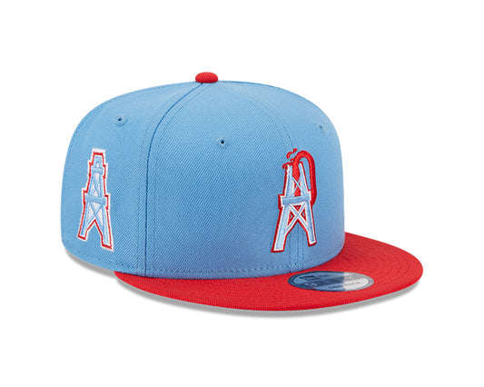 Houston Oilers New Era CITY ORIGINALS 9Fifty Snapback Hat - Sky/Red