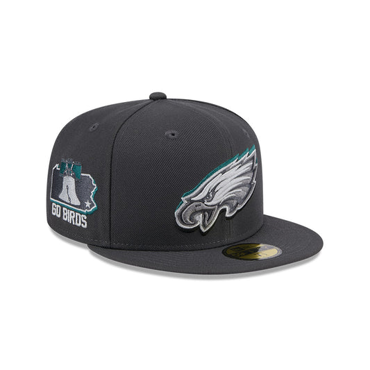 Philadelphia Eagles New Era 2024 NFL Draft On-Stage 59FIFTY Fitted Hat - Graphite