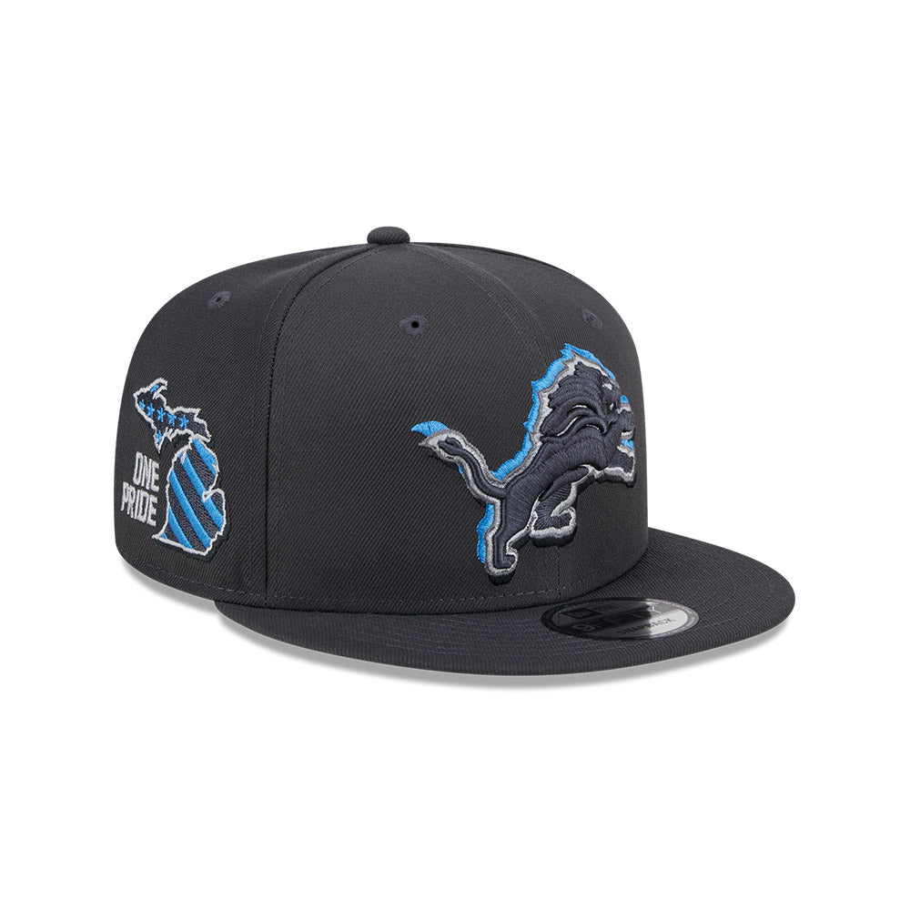 Detroit Lions New Era 2024 NFL Draft 9FIFTY Snapback Hat - Graphite