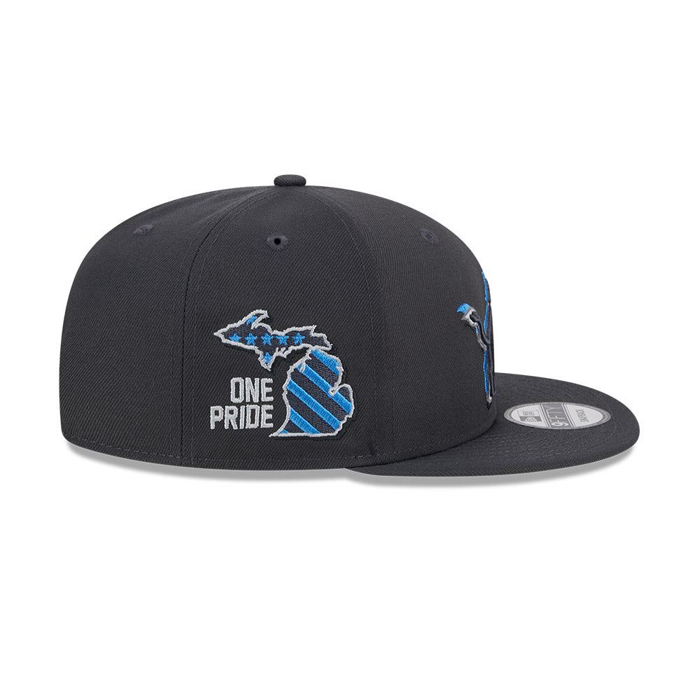 Detroit Lions New Era 2024 NFL Draft 9FIFTY Snapback Hat - Graphite