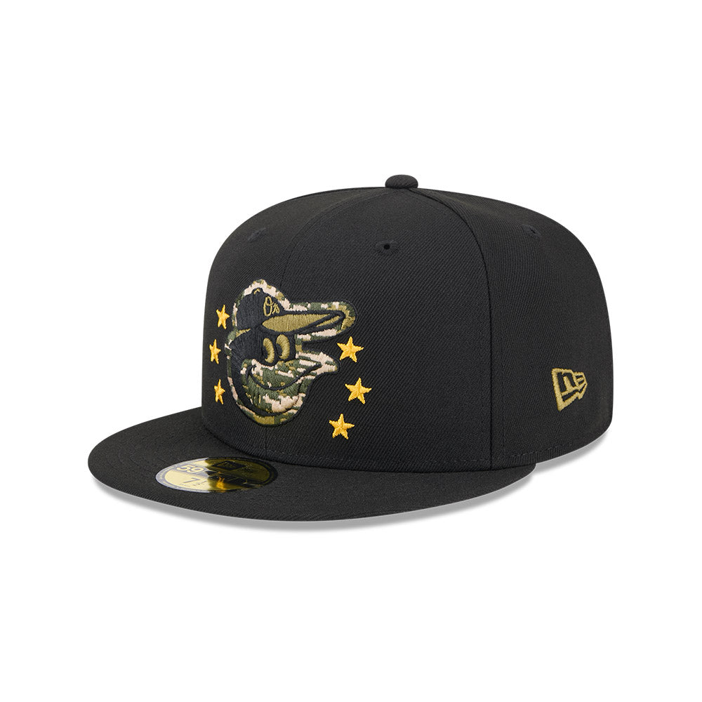 Baltimore Orioles New Era 2024 Armed Forces Day On-Field 59FIFTY Fitted Hat - Black