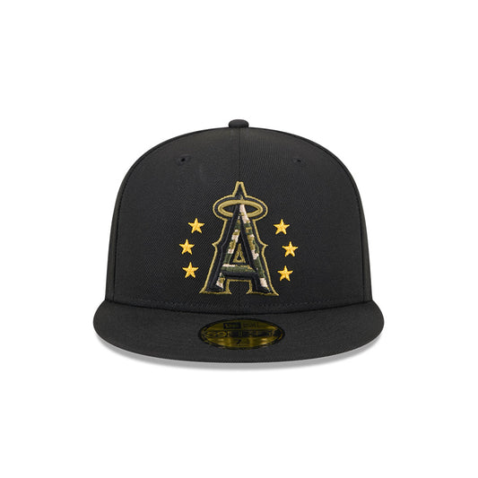Los Angeles Angels New Era 2024 Armed Forces Day On-Field 59FIFTY Fitted Hat - Black