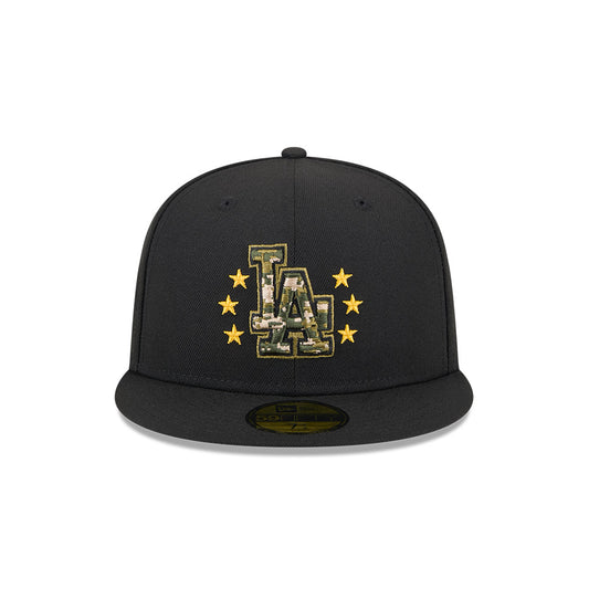 Los Angeles Dodgers New Era 2024 Armed Forces Day On-Field 59FIFTY Fitted Hat - Black