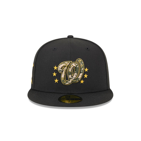 Washington Nationals New Era 2024 Armed Forces Day On-Field 59FIFTY Fitted Hat - Black