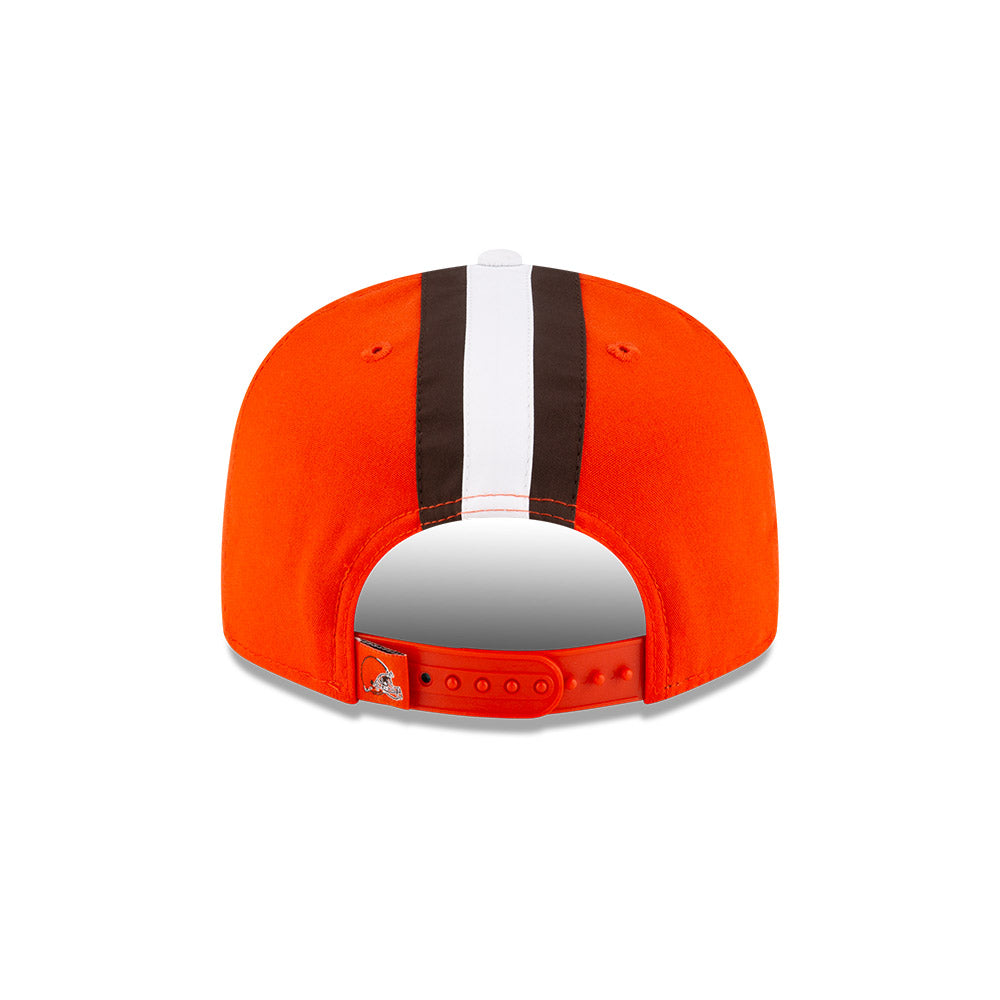 Cleveland Browns New Era HELMET 9Fifty Snapback Hat - Orange/Brown
