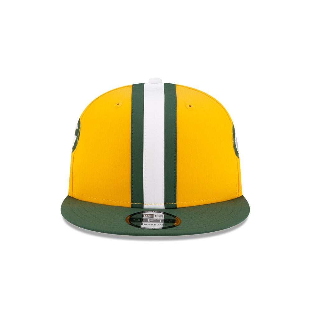Green Bay Packers New Era HELMET 9Fifty Snapback Hat - Yellow/Green