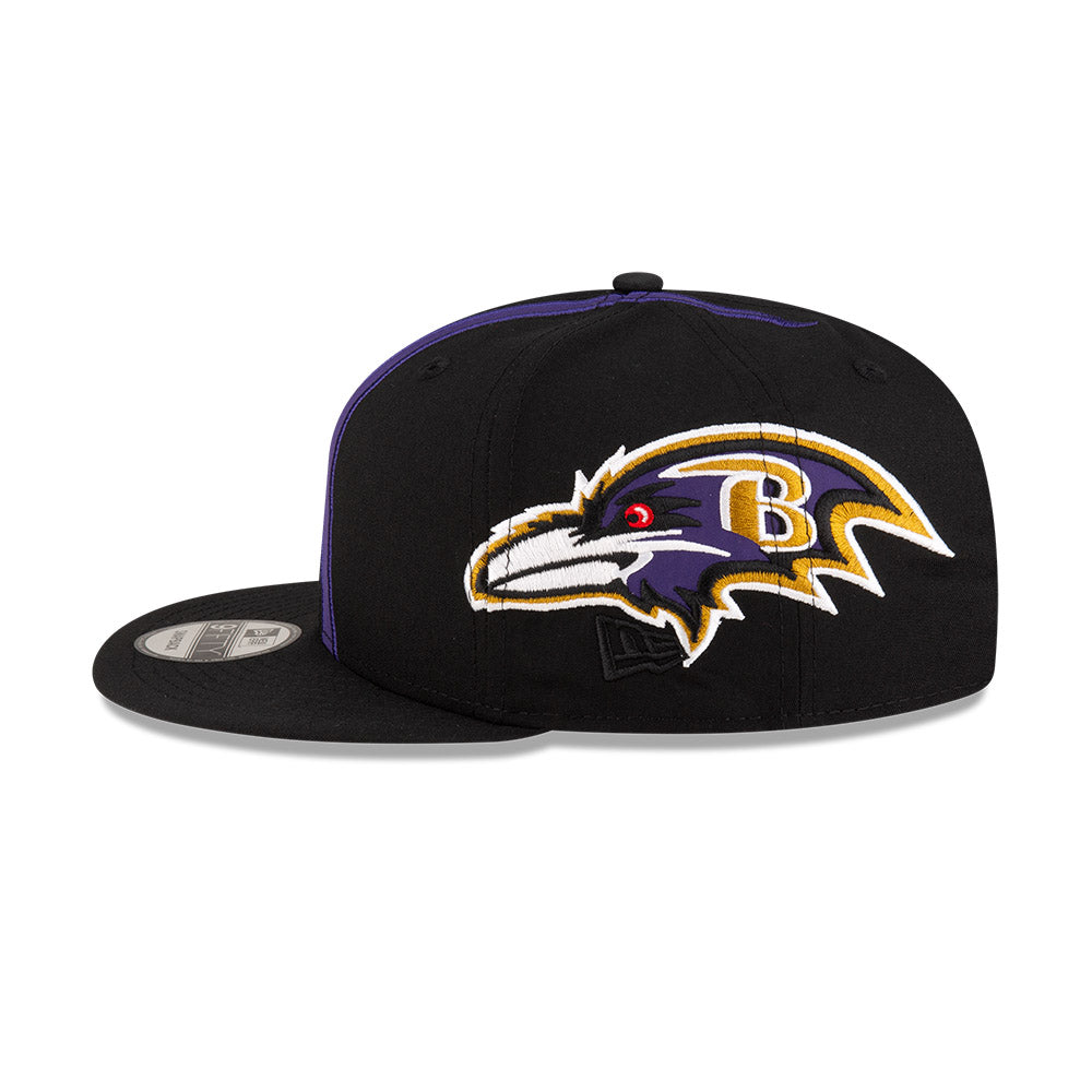 Baltimore Ravens New Era HELMET 9Fifty Snapback Hat - Black/Purple