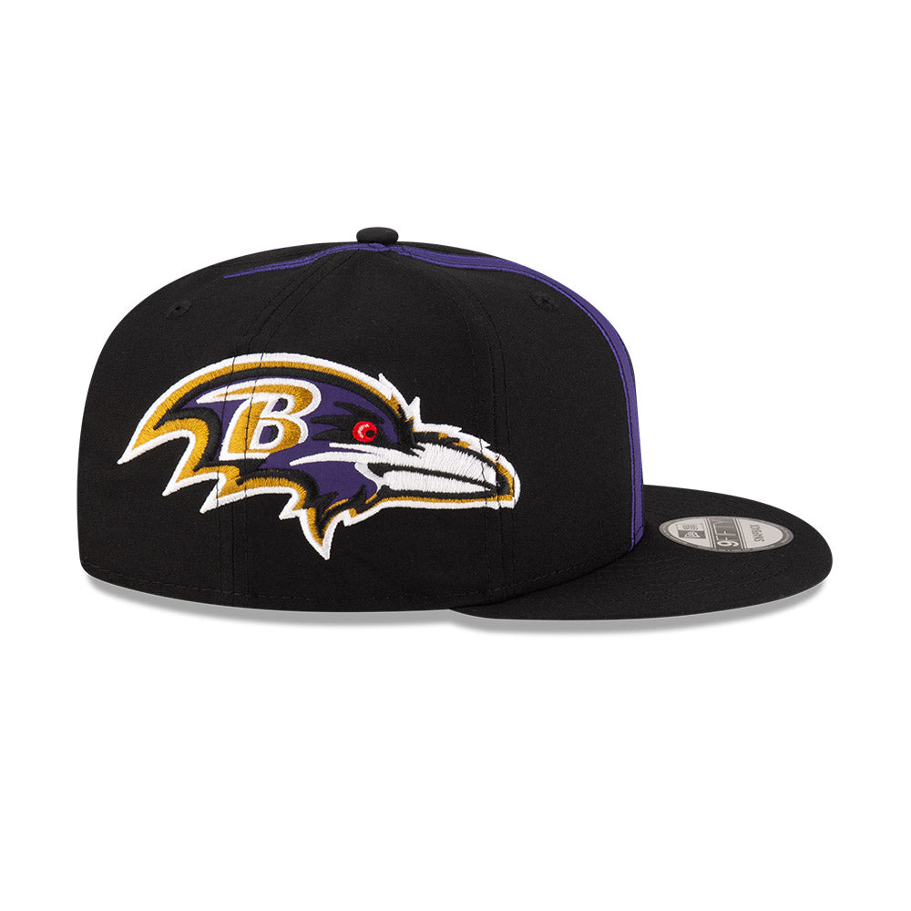 Baltimore Ravens New Era HELMET 9Fifty Snapback Hat - Black/Purple