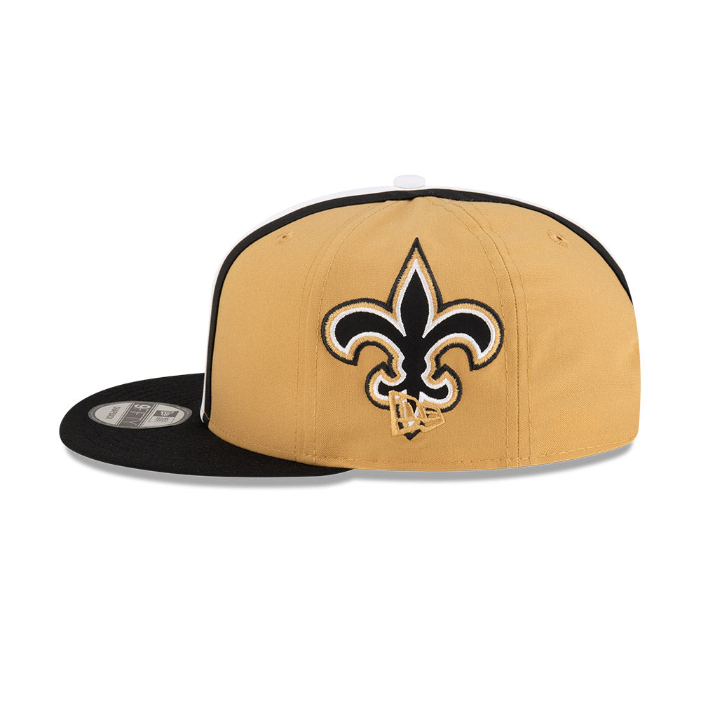 New Orleans Saints New Era HELMET 9Fifty Snapback Hat - Gold/Black