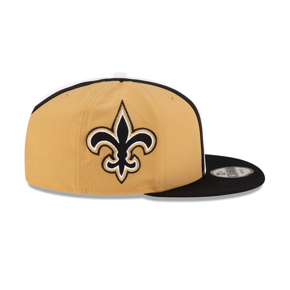 New Orleans Saints New Era HELMET 9Fifty Snapback Hat - Gold/Black